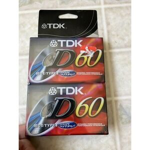 TDK D60 High Output Cassette Tape  Made in Japan NEW!! 2 pack